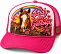 Giddy For Geldings Pink and White